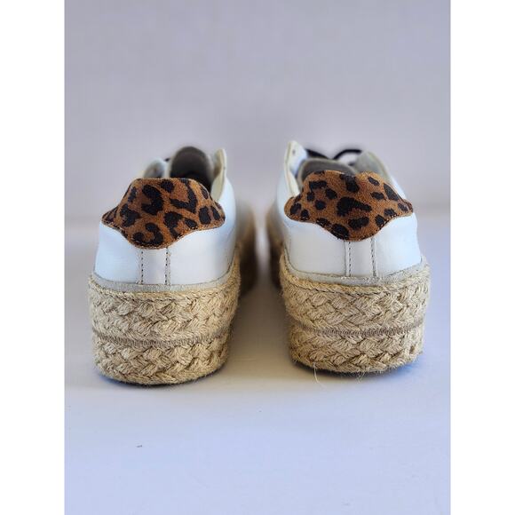 Matisse It Girl Espadrille Sneaker Zebra Print Heel White Black Stripe Sz7 S0080 - Picture 4 of 6